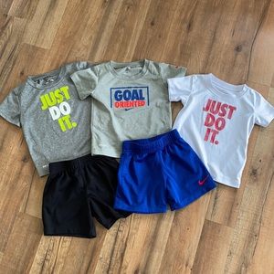 Baby Boy Nike Dry Fit T-Shirt and Shorts Bundle